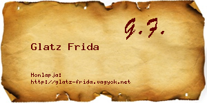 Glatz Frida névjegykártya